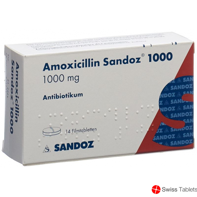 Amoxicillin Sandoz Filmtabletten 1000mg 14 Stück buy online