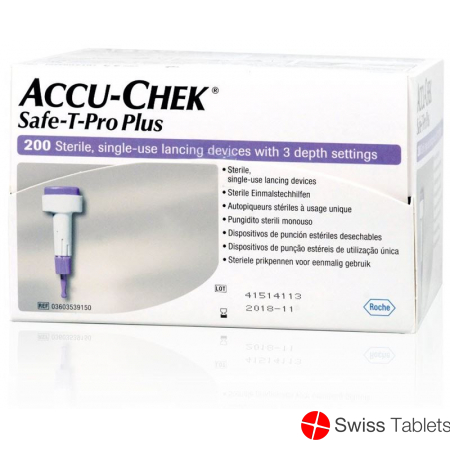Accu Chek Safe-t Pro Plus Einmalstechhilfe 200 Stück buy online