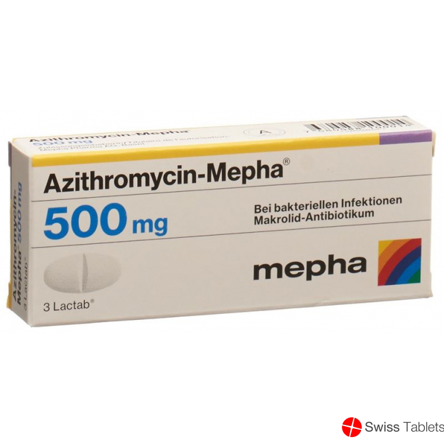 Azithromycin Mepha 500 Lactabs 500mg 3 Stück buy online