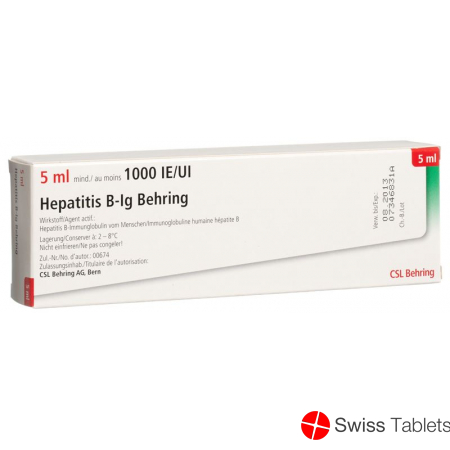 Hepatitis B Immungl Behring 1000 Ie Fertigspritze 5ml buy online