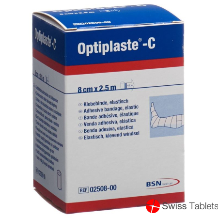 Optiplaste-C Kompressionsbinde 2.5m x 8cm buy online