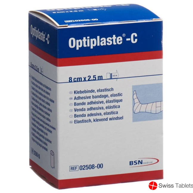 Optiplaste-C Kompressionsbinde 2.5m x 8cm buy online