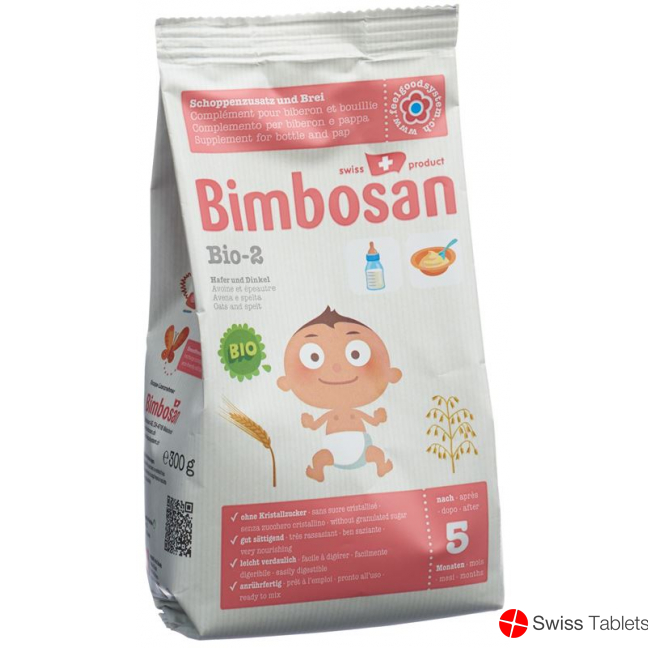 Bimbosan Bio-2 Hafer und Dinkel Pulver Refill 300g buy online