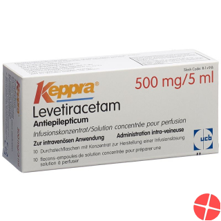 Keppra Infusionskonzentrat 500mg/5ml 10 Durchstechflaschen 5ml