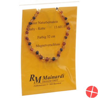 Mainardi Bernstein Babykette Farbig 32cm Magnetverschluss
