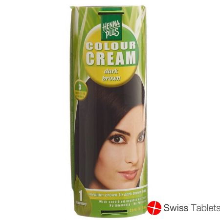 Henna Plus Colour Cream 3 Dunkelbraun 60g buy online