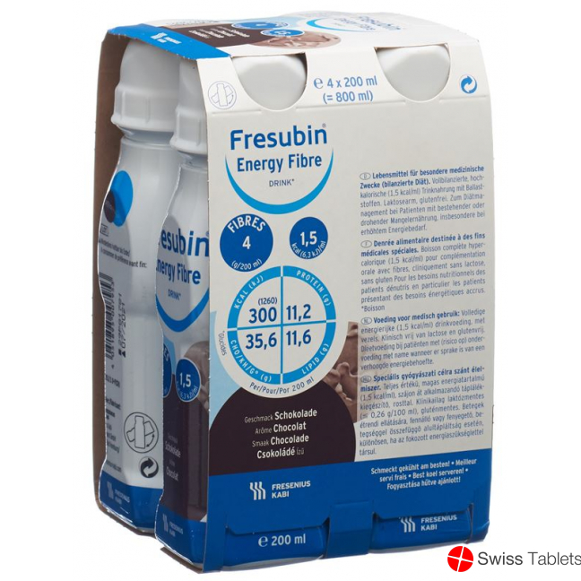 Fresubin Energy Fibre Drink Schokolade 4x 200ml buy online