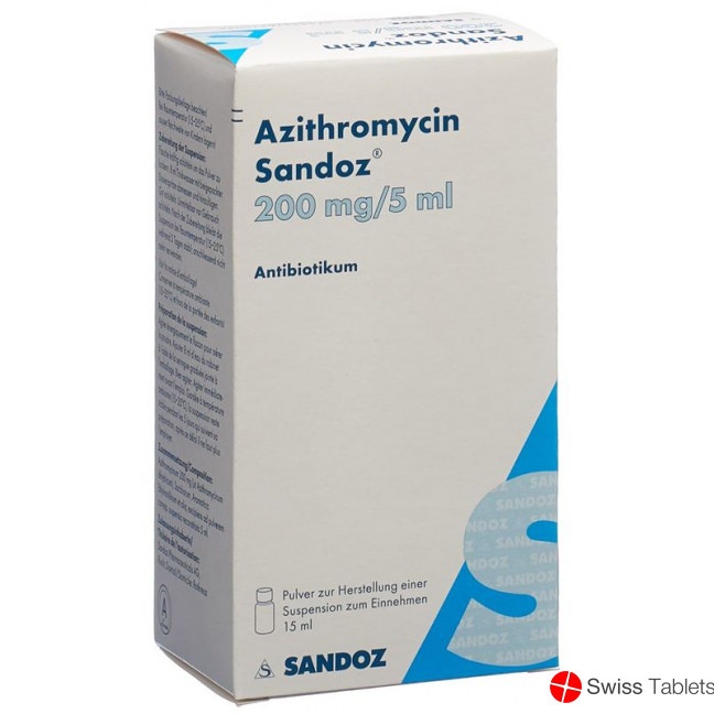 Azithromycin Sandoz Suspension 200mg/5ml 15ml buy online