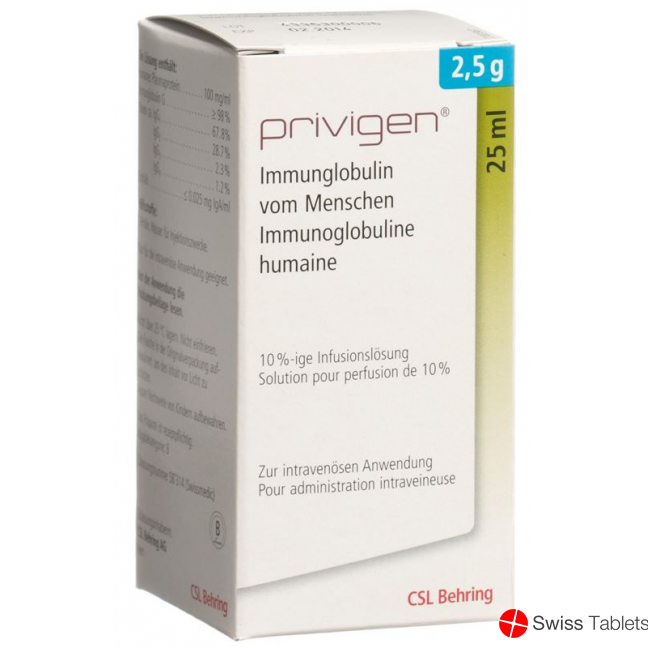 Privigen Infusionslösung 2.5g/25ml i.v. Durchstechflasche 25ml buy online
