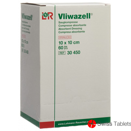 Vliwazell Set 1 Saugkompresse 10x10cm Steril 60 Stück buy online