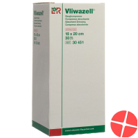 Vliwazell 10 x 20 cm 30 pieces sterile gauze compresses