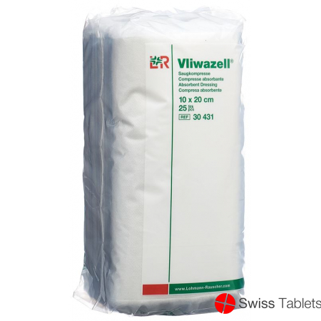 Vliwazell Saugkompresse 10x20cm 25 Stück buy online