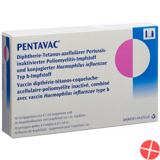 Pentavac Trockensub+susp+nadeln Fertigspritzen 10 Stück