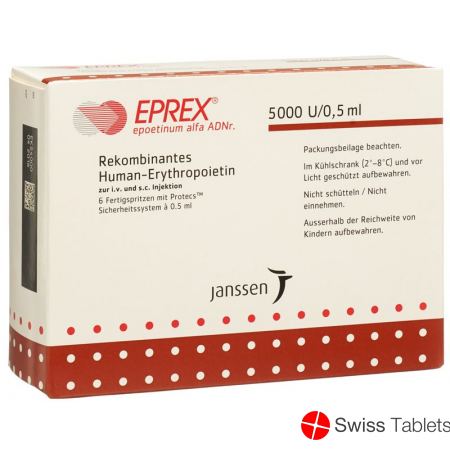 Eprex 5000 E/0.5ml (protecs) 6 Fertigspritzen 0.5ml buy online