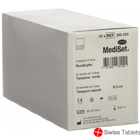 Mediset Rundtupfer 3cm 30x 3 Stück buy online