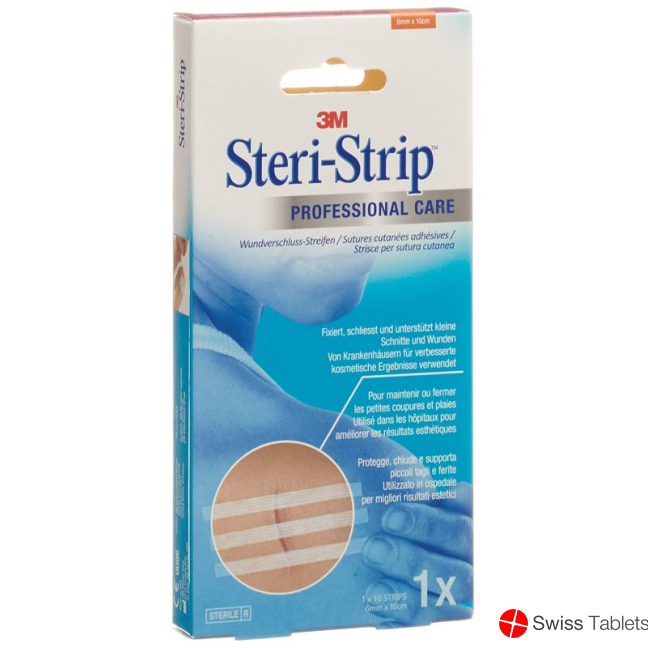 3M Steri Strip 6x100mm Weiss Verstärkt 10 Stück buy online
