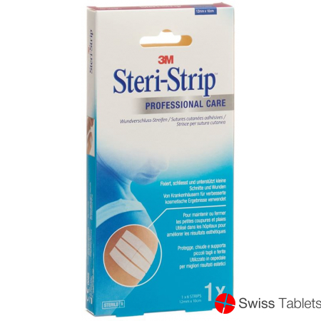 3M Steri Strip 12x100mm Weiss Verstärkt 6 Stück buy online
