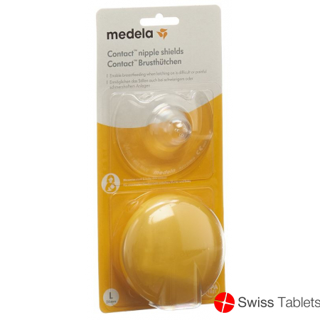 Medela Contact Brusthuetchen L 24mm 1 Paar mit Box buy online
