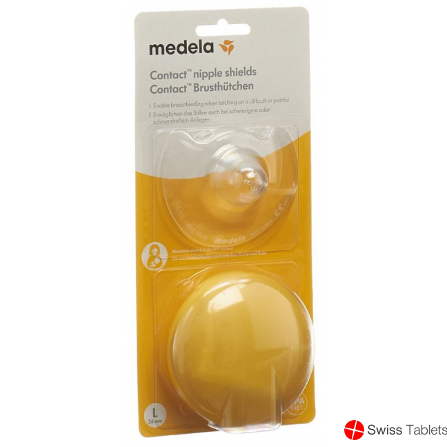 Medela Contact Brusthuetchen L 24mm 1 Paar mit Box buy online