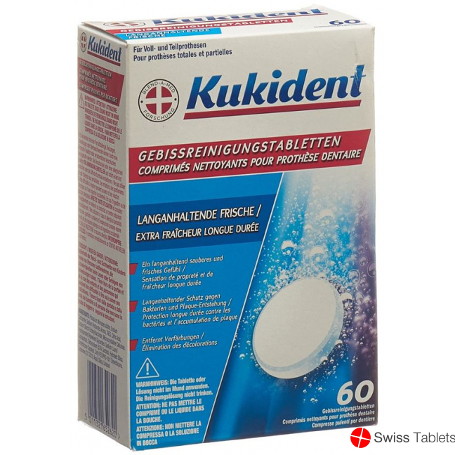Kukident Reinigungs-Tabs Langanhaltende Frische 60 Stück buy online