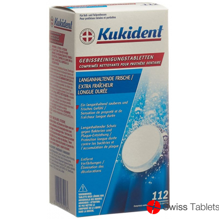 Kukident Reinigungs-Tabs Langanhaltende Frische 112 Stück buy online