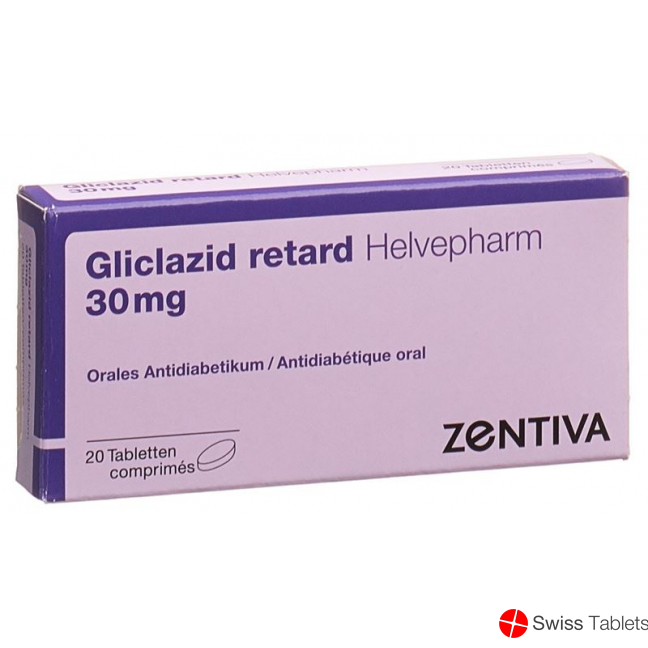 Gliclazid Retard Helvepharm Tabletten 30mg 20 Stück buy online