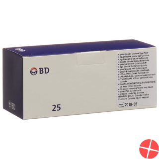 BD Yale Spinal Nadeln 22g 0.7x89mm Schwarz 25 Stück