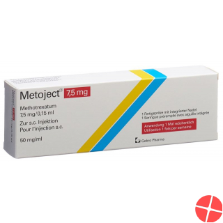 Metoject Injektionslösung 7.5mg/0.15ml Fertigspritze 0.15ml