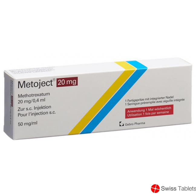 Metoject Injektionslösung 20mg/0.4ml Fertigspritze 0.4ml buy online