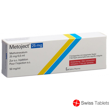 Metoject Injektionslösung 25mg/0.5ml Fertigspritze 0.5ml buy online Metoject Injektionslösung 25mg/0.5ml Fertigspritze 0.5ml buy online
