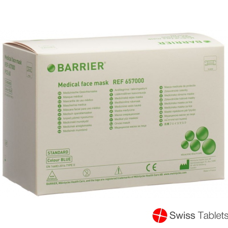 Barrier surgical mask (protective mask) Standard Basic Blue 60 pieces buy online