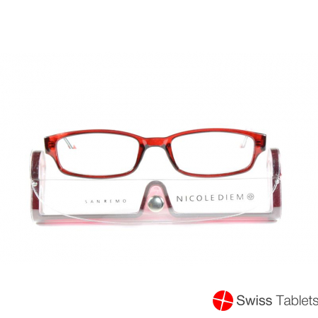 Nicole Diem Lesebrille San Remo Rot/cry 2.5 buy online