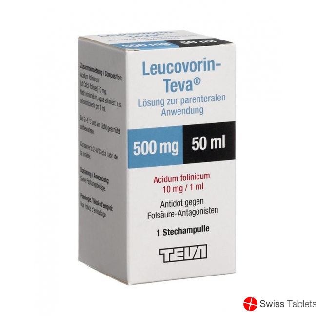 Leucovorin Teva Injektionslösung 500mg/50ml Durchstechflasche 50ml buy online