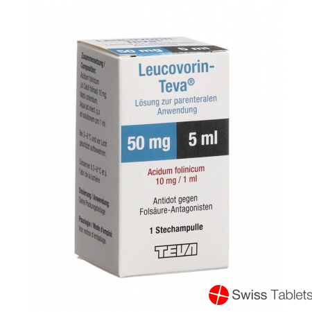 Leucovorin Teva Injektionslösung 50mg/5ml Durchstechflasche 5ml buy online