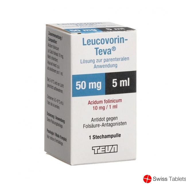 Leucovorin Teva Injektionslösung 50mg/5ml Durchstechflasche 5ml buy online