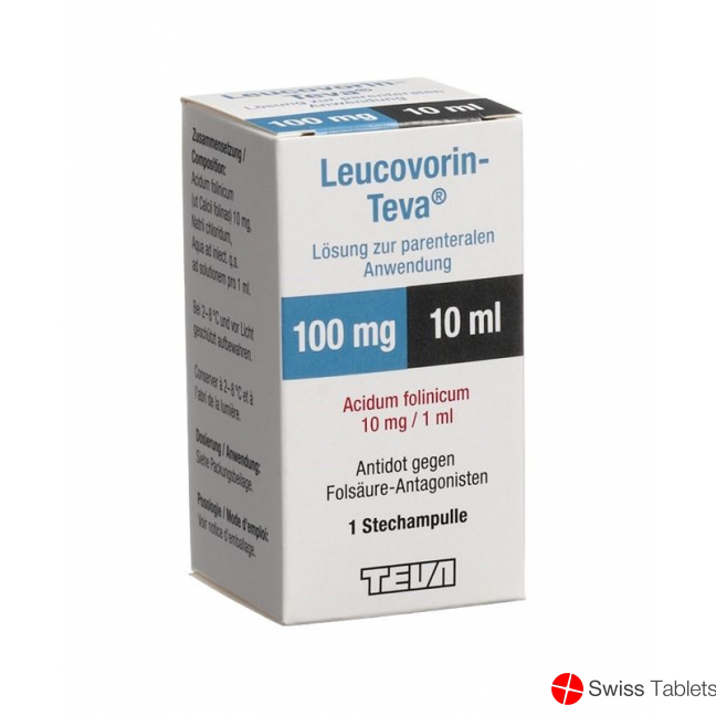 Leucovorin Teva Injektionslösung 100mg/10ml Durchstechflasche 10ml buy online