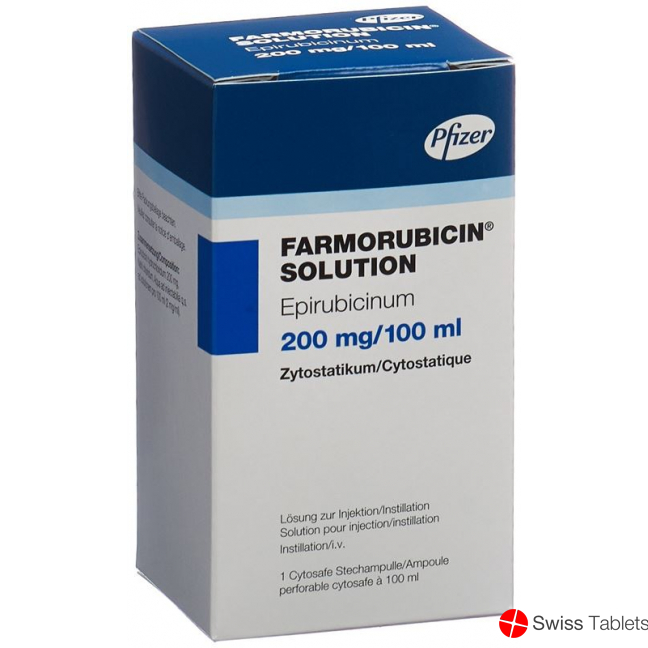 Farmorubicin Sol Injektionslösung 200mg Cytosafe 100ml buy online