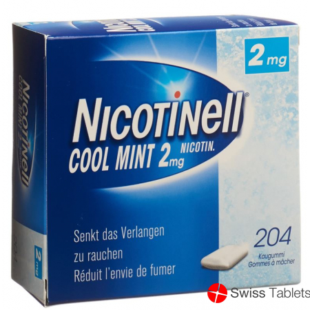 Nicotinell Cool Mint 2mg 204 Kaugummi buy online