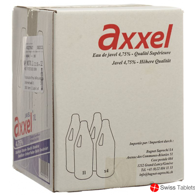 Axxel Javel Flüssig 4.75% Classic 4 Flasche 1L buy online