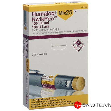 Humalog Mix 25 Kwikpen Injektionssuspension 5 Fertigspritzen 3ml buy online