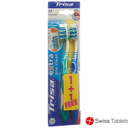 Trisa Toothbrush Extra Duo Medium buy online