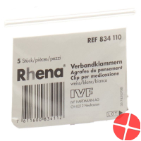 Rhena Verbandklammern Weiss 5 Stück Rhena Verbandklammern Weiss 5 Stück