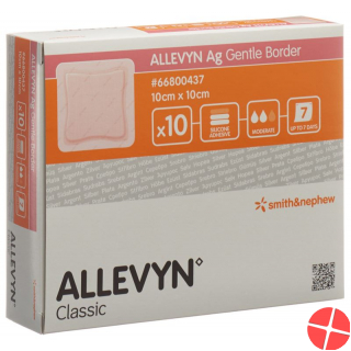 Allevyn Ag Gentle Border Wundverband 10x10cm 10 Stück Allevyn Ag Gentle Border Wundverband 10x10cm 10 Stück