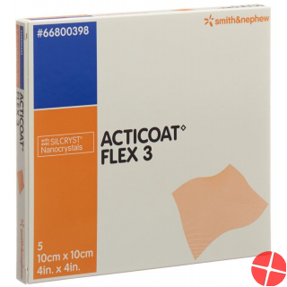 Acticoat Flex 3 Wundverband 10x10cm 5 Stück