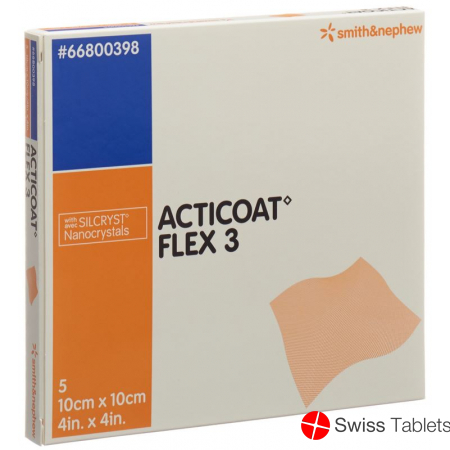 Acticoat Flex 3 Wundverband 10x10cm 5 Stück buy online