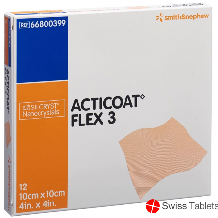 Acticoat Flex 3 Wundverband 10x10cm 12 Stück buy online