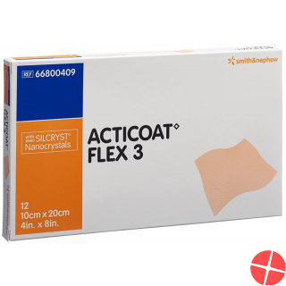 Acticoat Flex 3 Wundverband 10x20cm 12 Stück