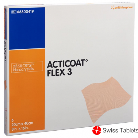 Acticoat Flex 3 Wundverband 20x40cm 6 Stück buy online