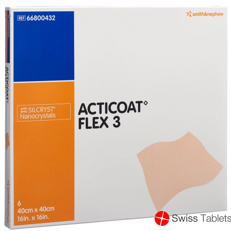 Acticoat Flex 3 Wundverband 40x40cm 6 Stück buy online