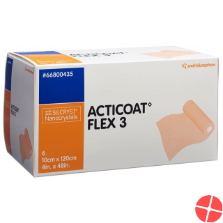 Acticoat Flex 3 Wundverband 10x120cm 6 Stück